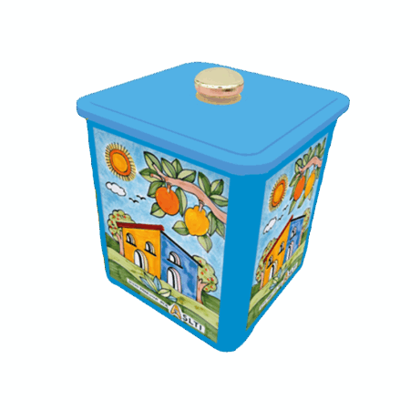 Biscottiera in latta - 200 gr di torroncini assortiti