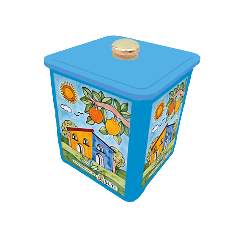 Biscottiera in latta - 200 gr di torroncini assortiti