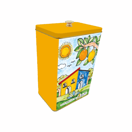 Biscottiera in latta - con presepe di cioccolata