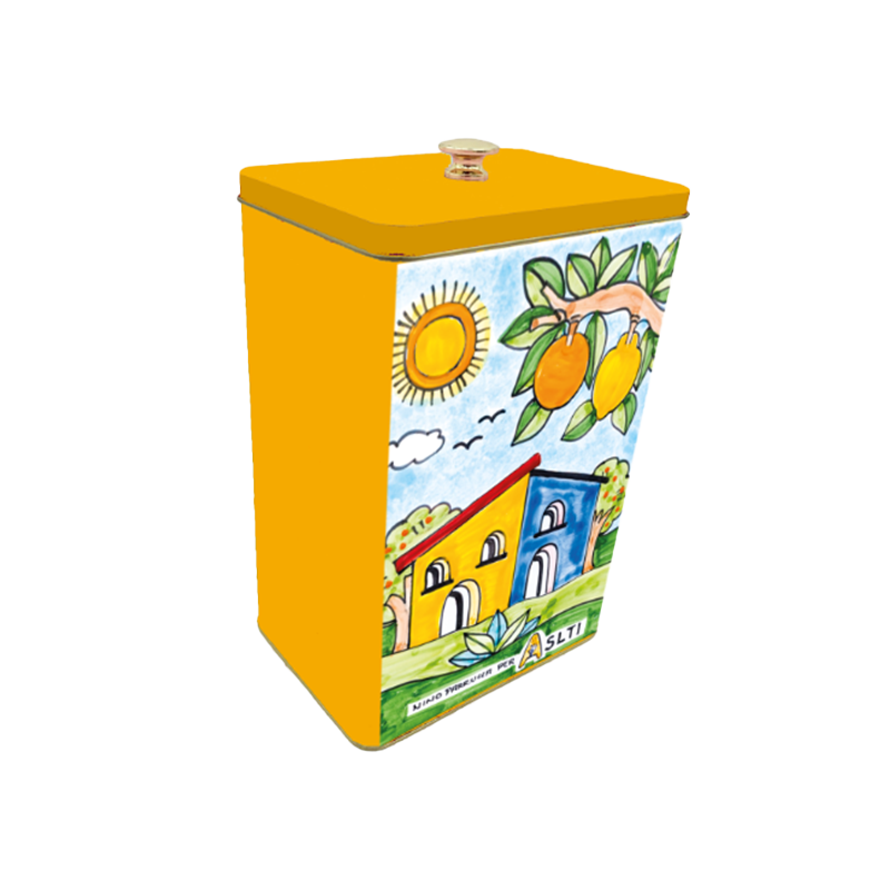 Biscottiera in latta - con presepe di cioccolata